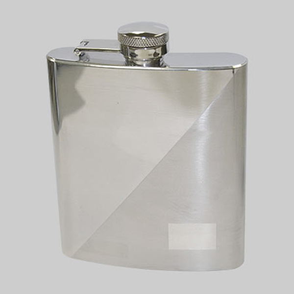 Diagonal Slash Two Tone 8oz Flask