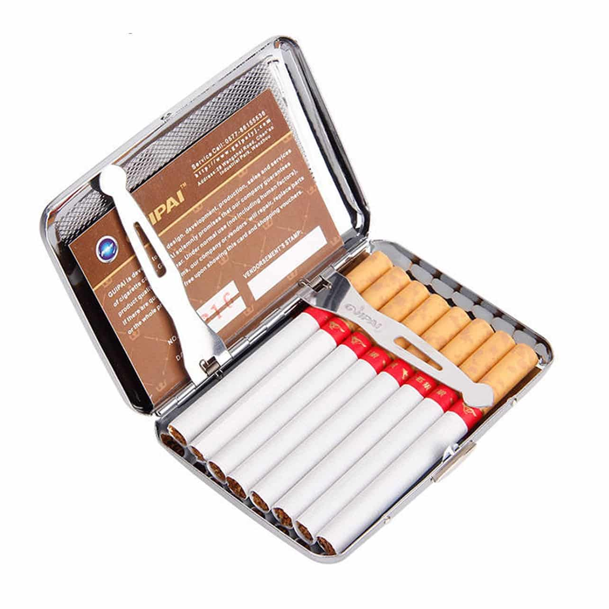 Plain Silver 16 Cigarette Case