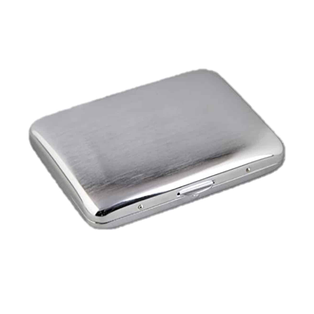 Plain Silver 16 Cigarette Case