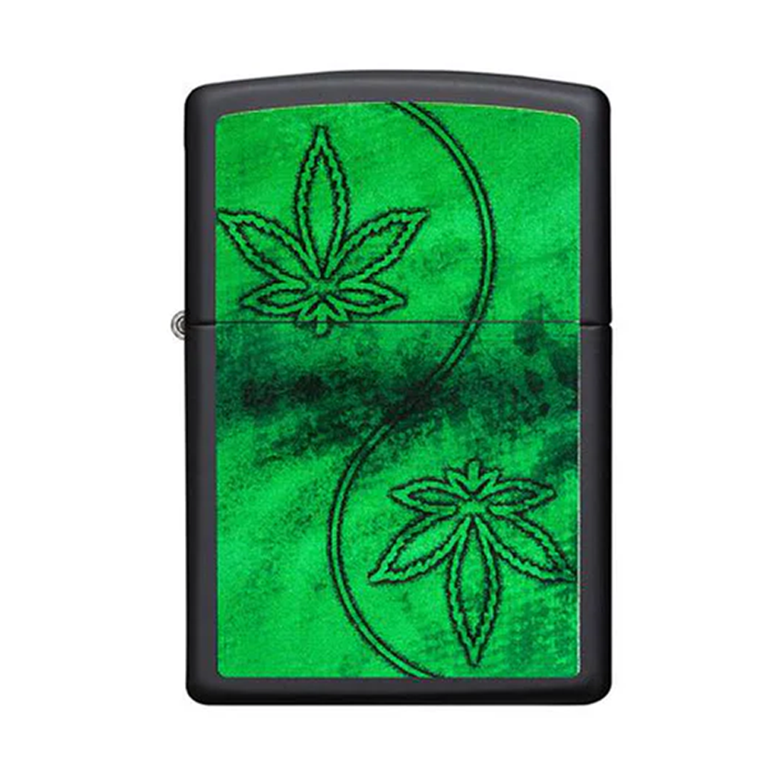 Cannabis Leaf Ying Yang Zippo