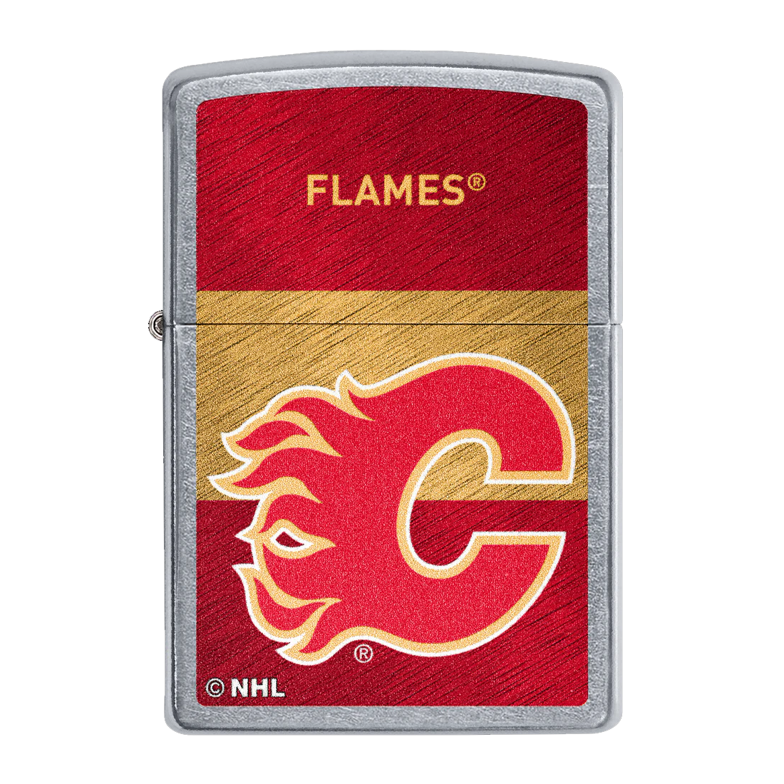 NHL Calgary Flames Jersey Design Street Chrome Zippo