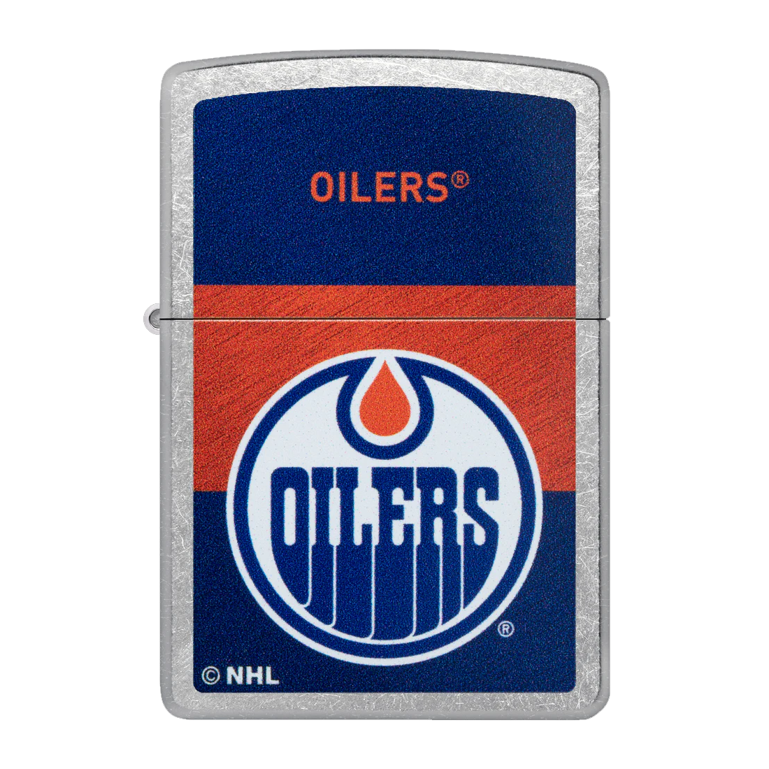 NHL Edmonton Oilers Jersey Design Street Chrome Zippo