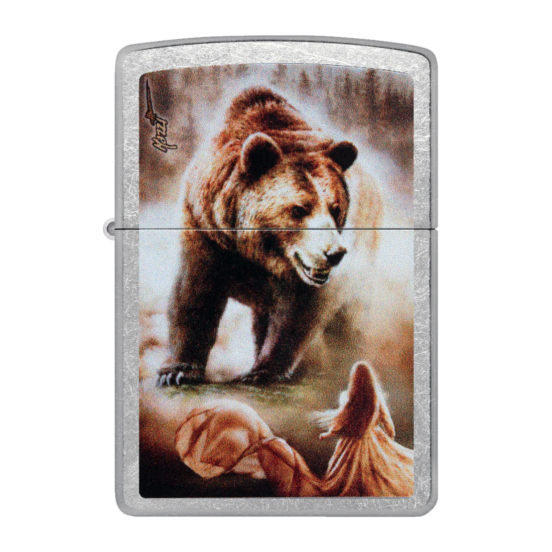 Mazzi Bear and Woman Zippo