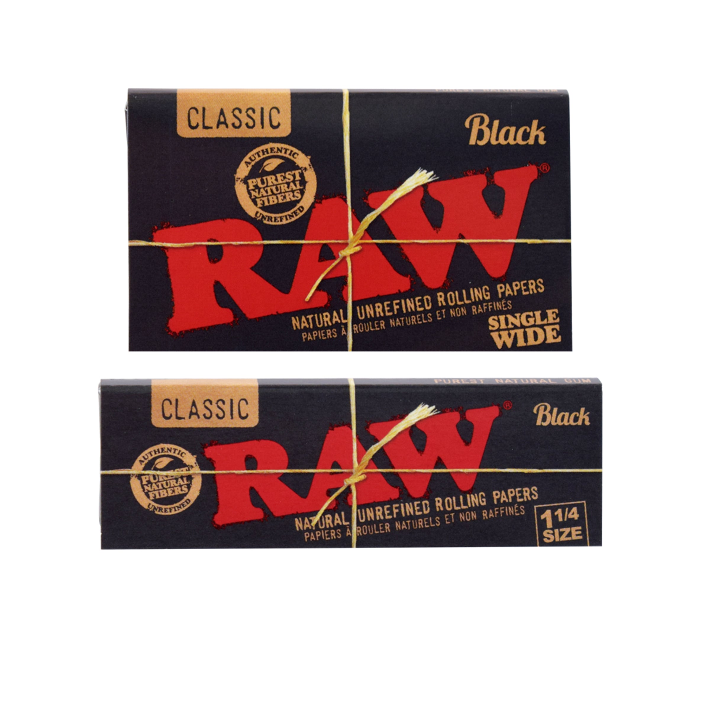 RAW Black 1.1/4 cartina Ultra Fina- Gb The Green Brand
